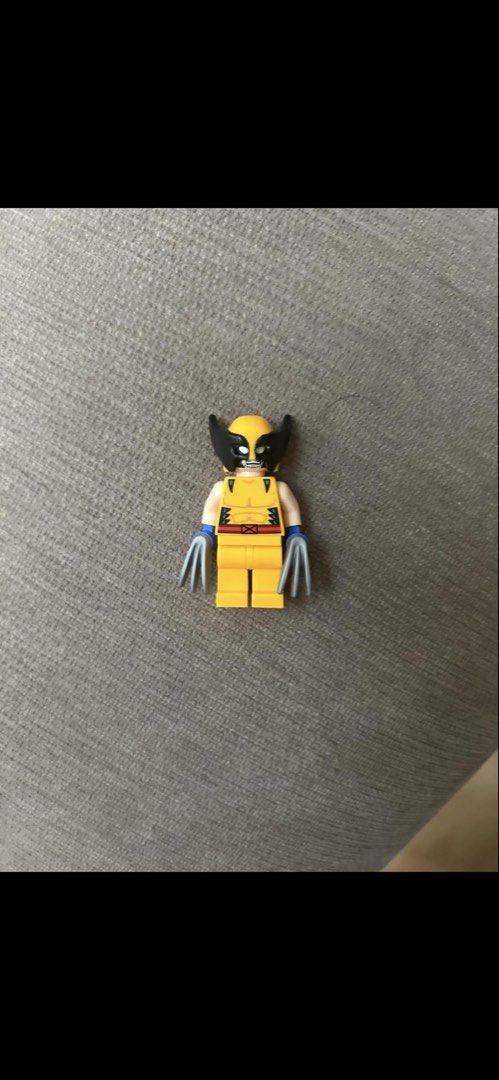 LEGO Marvel X-Men Wolverine Minifigure with Claws (Category: Lego & Building Sets) located in Makati City. Submitted by rcg98 (Listing ID 1470932174, Image 1). Description: - Authentic LEGO Wolverine minifigure from the X-Men series - Features iconic yellow and blue suit with detailed torso and leg printing - Includes silver claws on both hands - Adult-owned and kept strictly as a display piece - From a clean, smoke-free home - Essential addition