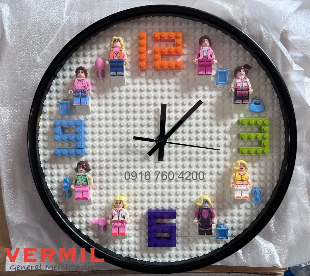 Lego Wall Clock | Princess/Girl (Category: Clocks) located in Manila. Submitted by allanmil (Listing ID 1470985171, Image 2). Description: LEGO WALL CLOCK 🎁 Princess /Girl 🎁 Silent sweep second movement 🎁 Black frame 🎁 Size: 30cm (12in) . EARLY BIRD PRICE: ₱1,350 🎁 🎁 FREE GIFT WRAPPING FOR CHRISTMAS 🎁 🎁 . ▶ 📍PHYSICAL STORE located in Sampaloc, Manila (near UST) ▶ Delivery via Lalamove/Grab (c/o buyer) ▶ COD via Lalamove's Purchase Servic