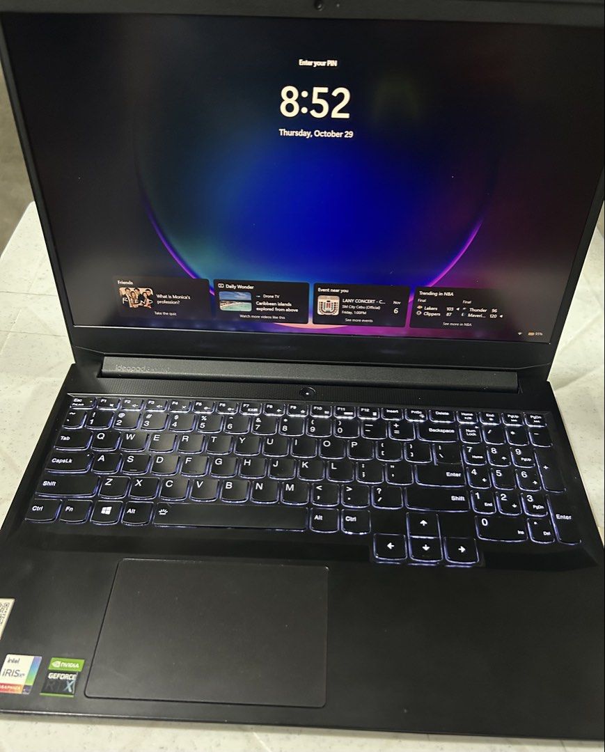Lenovo IdeaPad Gaming 3 15IHU6 (Category: Other Mobile & Gadget Accessories) located in Cebu City. Submitted by cyrilk1cks (Listing ID 1471059404, Image 1). Description: Free laptop bag Mouse / Keyboard wireless Cooling fan pad 55K PRICE SA MALL.