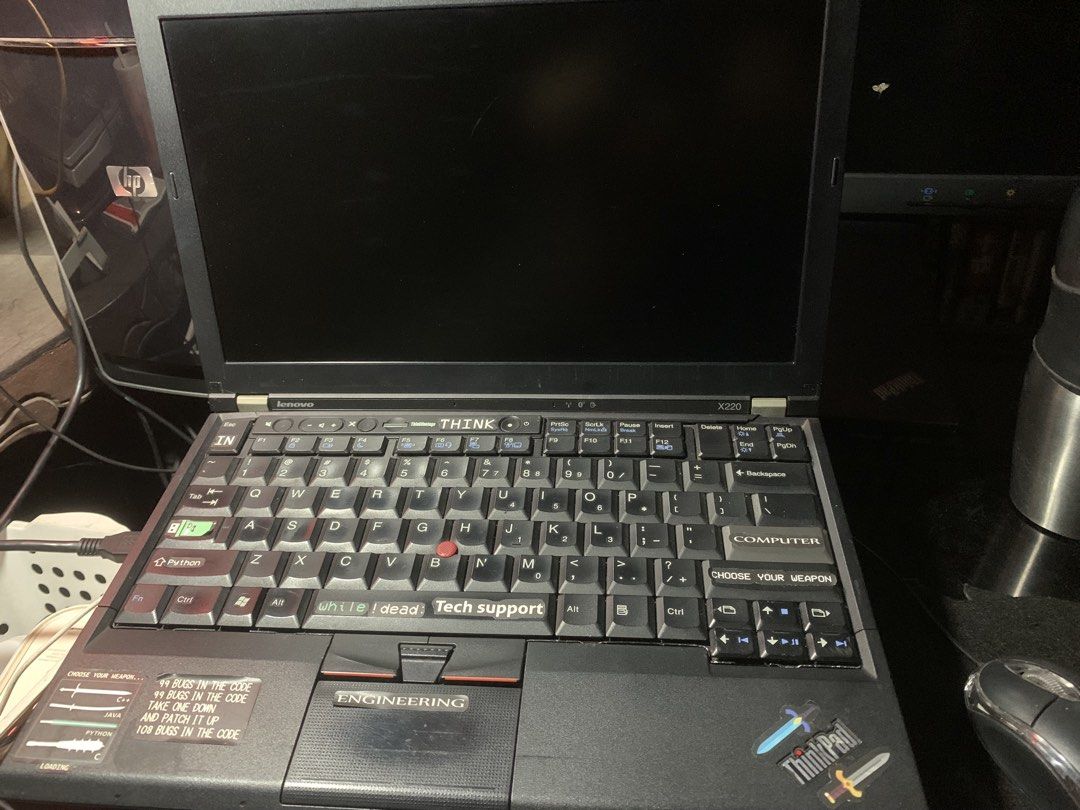 Lenovo ThinkPad X220 i5 4GB RAM Windows 7 (Category: Laptops & Notebooks) located in Malabon City. Submitted by raranretro (Listing ID 1471100908, Image 1). Description: - Model: Lenovo ThinkPad X220 - OS: Windows 7 Professional (64-bit) - Processor: Intel Core i5-2520M @ 2.50GHz - Memory: 4GB RAM - Condition: Screen and all ports working properly; bottom panel has normal wear with labels intact - Aesthetics: Custom stickers applied need nakasaks