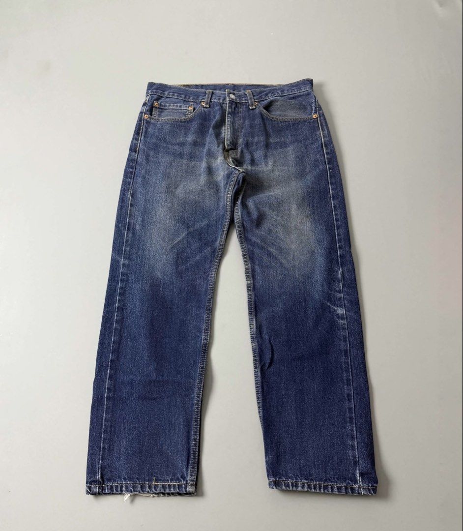 LEVI’S 505 BLUE DENIM JEANS (Category: Jeans) located in Guagua. Submitted by sweetboyy (Listing ID 1471028173, Image 1). Description: LEVI’S 505 BLUE DENIM JEANS EXCELLENT CONDITION SIZE 34 ON TAG DIMES: WAISTLINE 34-35 / LENGTH 38 / LEG OPENING 8.
