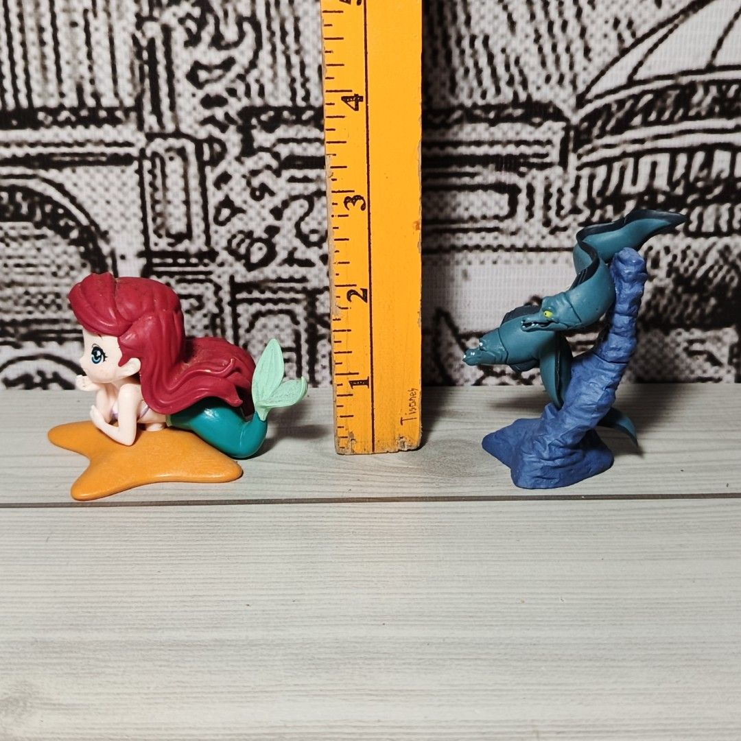 Little Mermaid Mini figure set (Category: Figurines & Statues) located in Iloilo. Submitted by quistor (Listing ID 1471038140, Image 3). Description: Product Features: Little Mermaid Mini Figure Set Color: as the picture shows Size : 3 inches - see Ruler inches for size comparison Condition: Japan surplus toys, authentic, No box, Replace Base Only, selling as is. Package Content: 2pc Notes: Due to the light and screen setting difference, the item