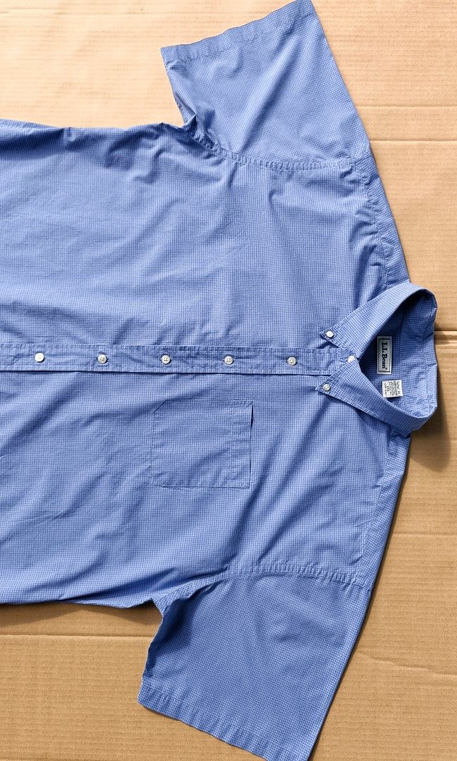 L.L. Bean Mens Blue Gingham Pattern Buttoned Short Sleeve (Category: Formal Shirts) located in Bacoor. Submitted by nineties_kid (Listing ID 1471045663, Image 3). Description: •==> L.L. Bean Mens Blue Gingham Pattern Buttoned Short Sleeve Size: XXL Shoulder width: 25 inches Sleeve length: 10.5 inches Shirt width: 29 inches Shirt length: 35 inches ________ ▶LBC Cash on Pick-up (C.O.P) Offer nation-wide delivery, as long as there is an LBC branch n