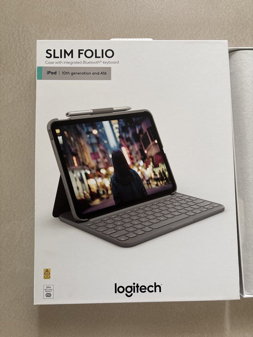 Logitech Slim Folio Keyboard Case for iPad 10th Gen, Mobile Phones ...