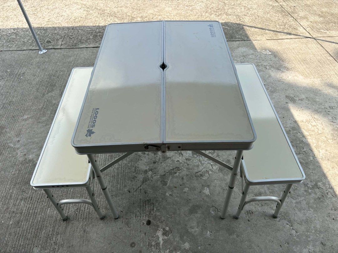 Logos Camping Table and bench set (Category: Hiking & Camping) located in Calamba. Submitted by japanitems18 (Listing ID 1471045779, Image 1). Description: .