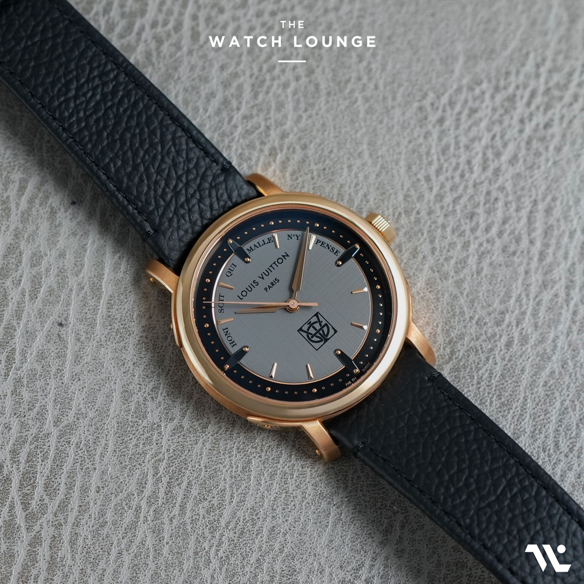 Louis Vuitton Escale 18k Rose Gold Grey Textured dial 39mm W3PG31 ...