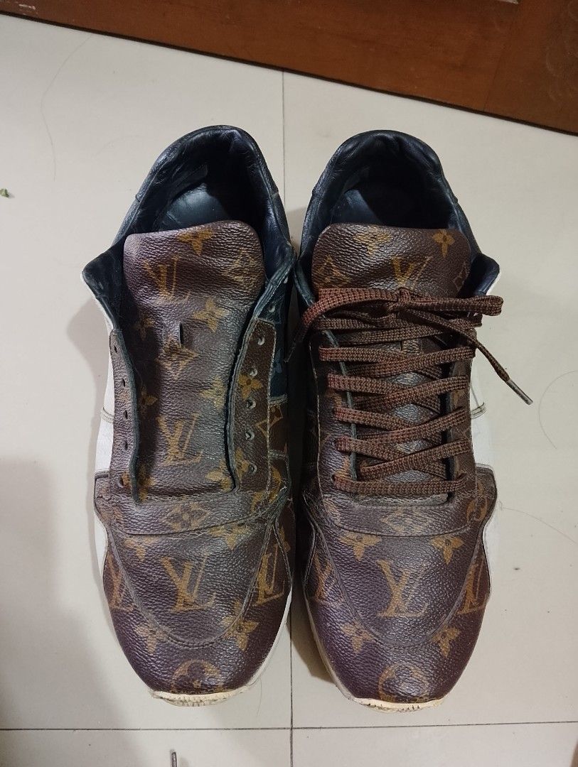 Louis Vuitton Monogram Multi-Color Leather Low Top Sneakers (Category: Casual Shoes) located in Manila. Submitted by gangnamsmile420 (Listing ID 1471099776, Image 1). Description: - Brand: Louis Vuitton - Style: Low top colorblock sneakers - Materials: Brown monogram canvas, black monogram eclipse, and white leather panels - Details: Brown laces, dark leather interior, and branded insoles - Condition: Wear on soles and minor creasing on the leath