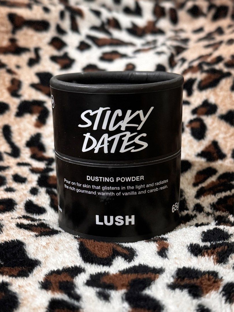 Lush Dusting Powder Sticky Dates On Hand (Category: Body Care) located in Pili. Submitted by nthlzam (Listing ID 1471016337, Image 1). Description: On hand Please no low balling!.