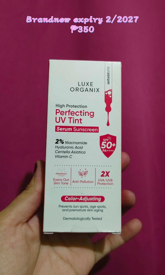 LUXE ORGANIX tinted sunscreen (Category: Face Care) located in Manila. Submitted by shairinelurvs (Listing ID 1471047495, Image 1). Description: HUHU BUY NYO NA PO PLZ🫶🏻PARA MA BUY KO NA DIN GUSTO KO HIHI.