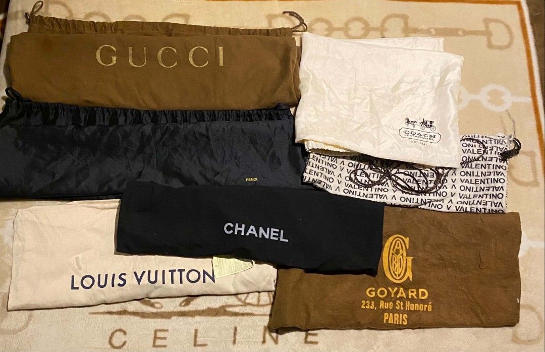 Luxury's DustBags (Category: Luxury Apparel) located in Manila. Submitted by bidgeyow20688 (Listing ID 1471094600, Image 1). Description: excellent condition lahat bukod sa coach may minimal stain at fendi may minimal mot hole parañaque loc jnt or lalamove.