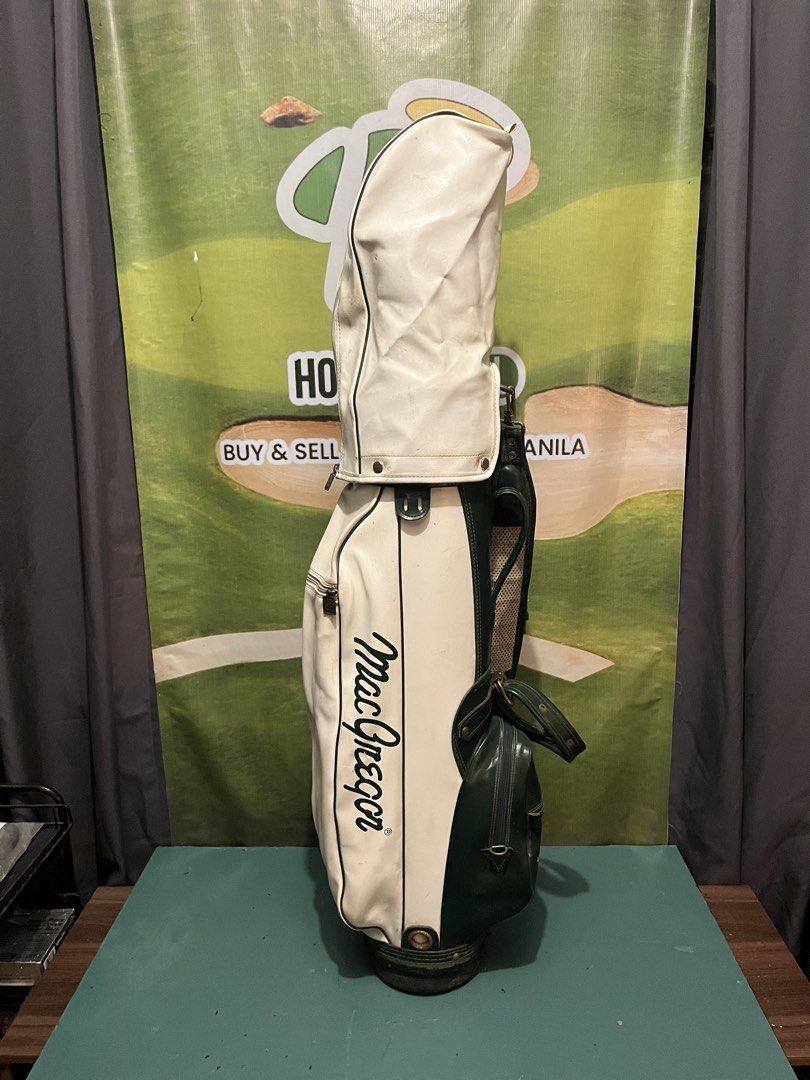 MacGregor Vintage Golf Cart Bag (Category: Golf) located in Manila. Submitted by hole19mnl (Listing ID 1470982277, Image 3). Description: Macgregr Vintage Golf Cart Bag 2 Way Divider .