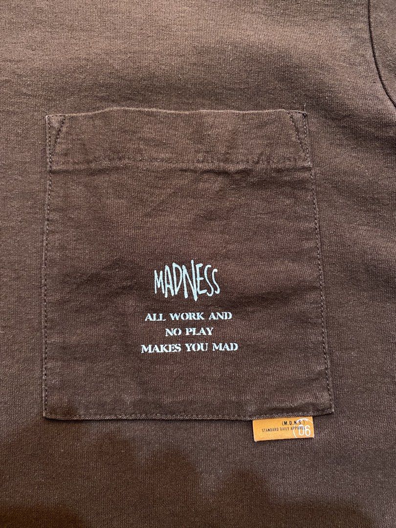 Madness Pocket Tee (Category: Tshirts & Polo Shirts ) located in Rosario. Submitted by thrift_king_ali (Listing ID 1471051311, Image 2). Description: Madness Pocket Tee Medium Dimes: W-19.5 L-27 no issue excellent condition 400+sf .