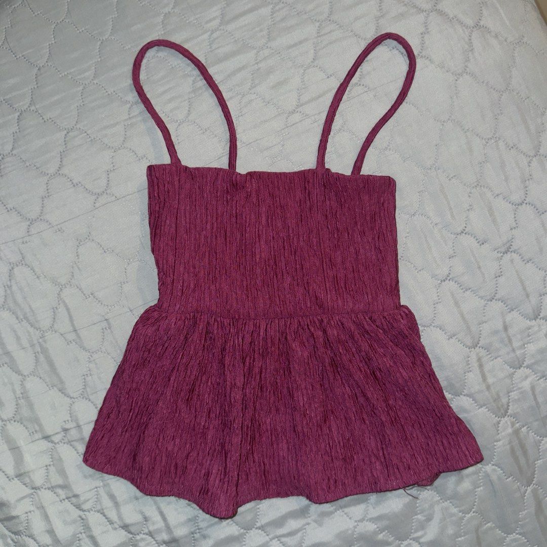 Magenta Peplum Top (Category: Sleeveless) located in Manila. Submitted by shopmakii (Listing ID 1471093762, Image 2). Description: .