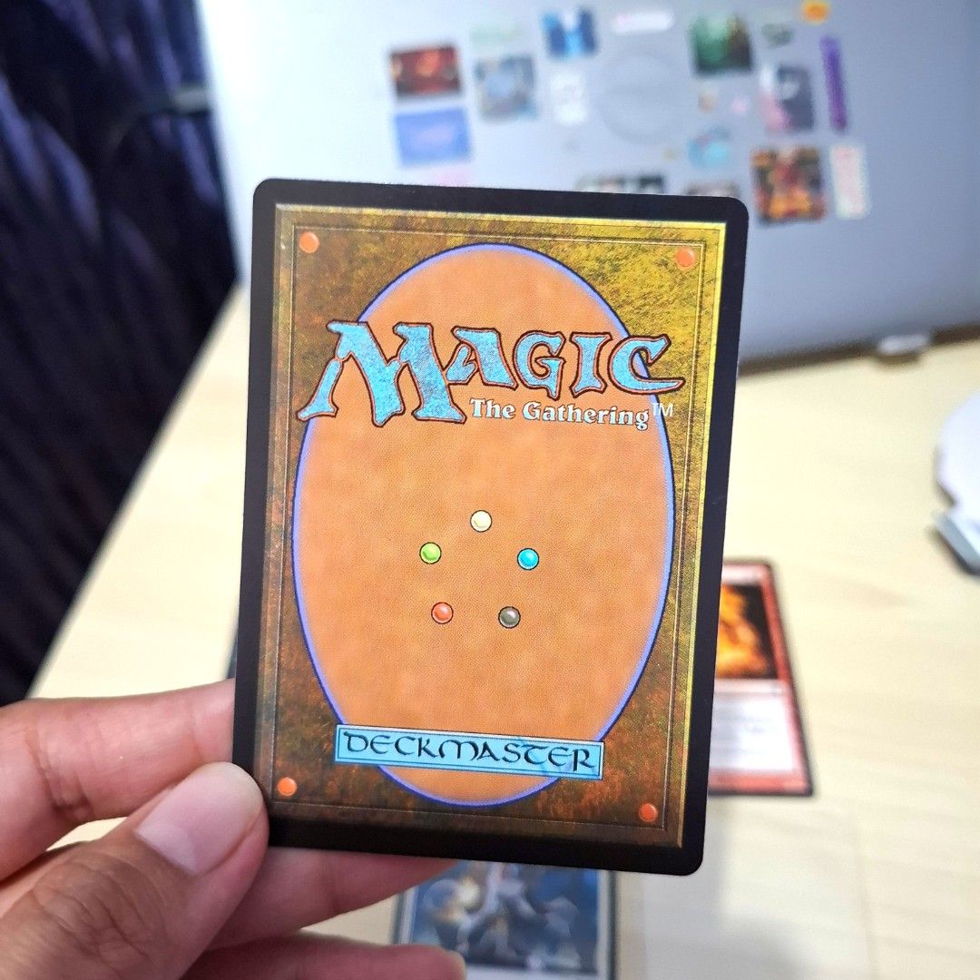 Magic the Gathering Cards Deckmaster - sold each (Category: Vintage Collectibles) located in Quezon City. Submitted by an.marie (Listing ID 1470937721, Image 1). Description: - Lot of 5 authentic Magic: The Gathering (MTG) trading cards - Includes English cards: Unyielding Krumar, Dispatch, and Take into Custody - Includes Japanese variant cards: Harvest Pyre (収穫の火) and Gods Willing (神々の思召) - Cards are in well-kept condition, ideal for players an