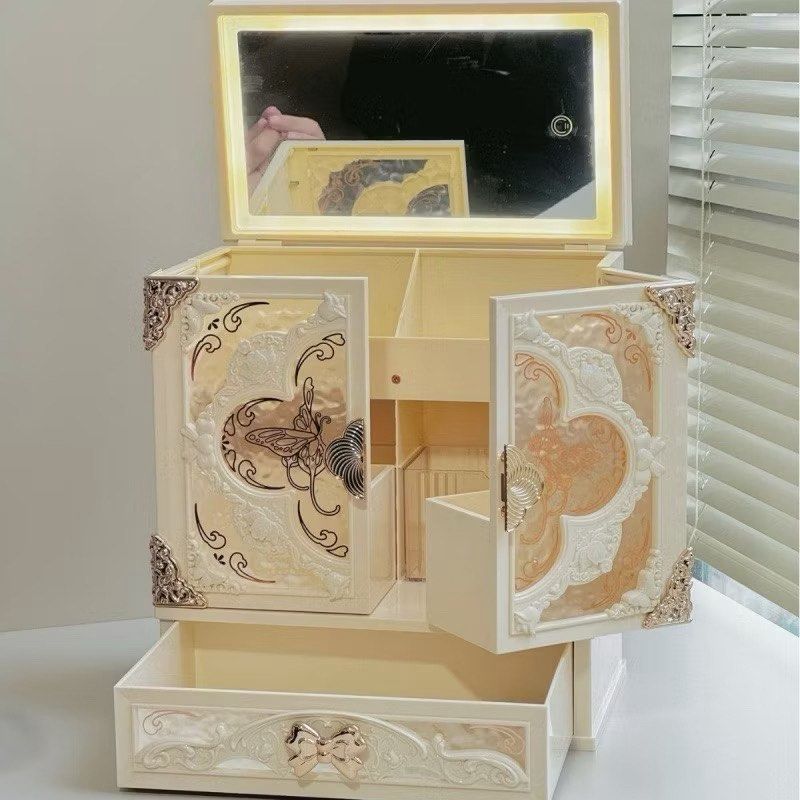 Makeup Storage Box — with LED lights (Category: Storage Boxes & Baskets) located in Las Pinas. Submitted by rich.collects (Listing ID 1471061478, Image 2). Description: 🤎 Features: 🤍 This acrylic makeup organizer features a large storage capacity, providing ample space for cosmetics, skincare products, and accessories, keeping your vanity neat and organized. 🤍 Equipped with an LED three-color lighting mirror (warm, natural, cool), it offers ac
