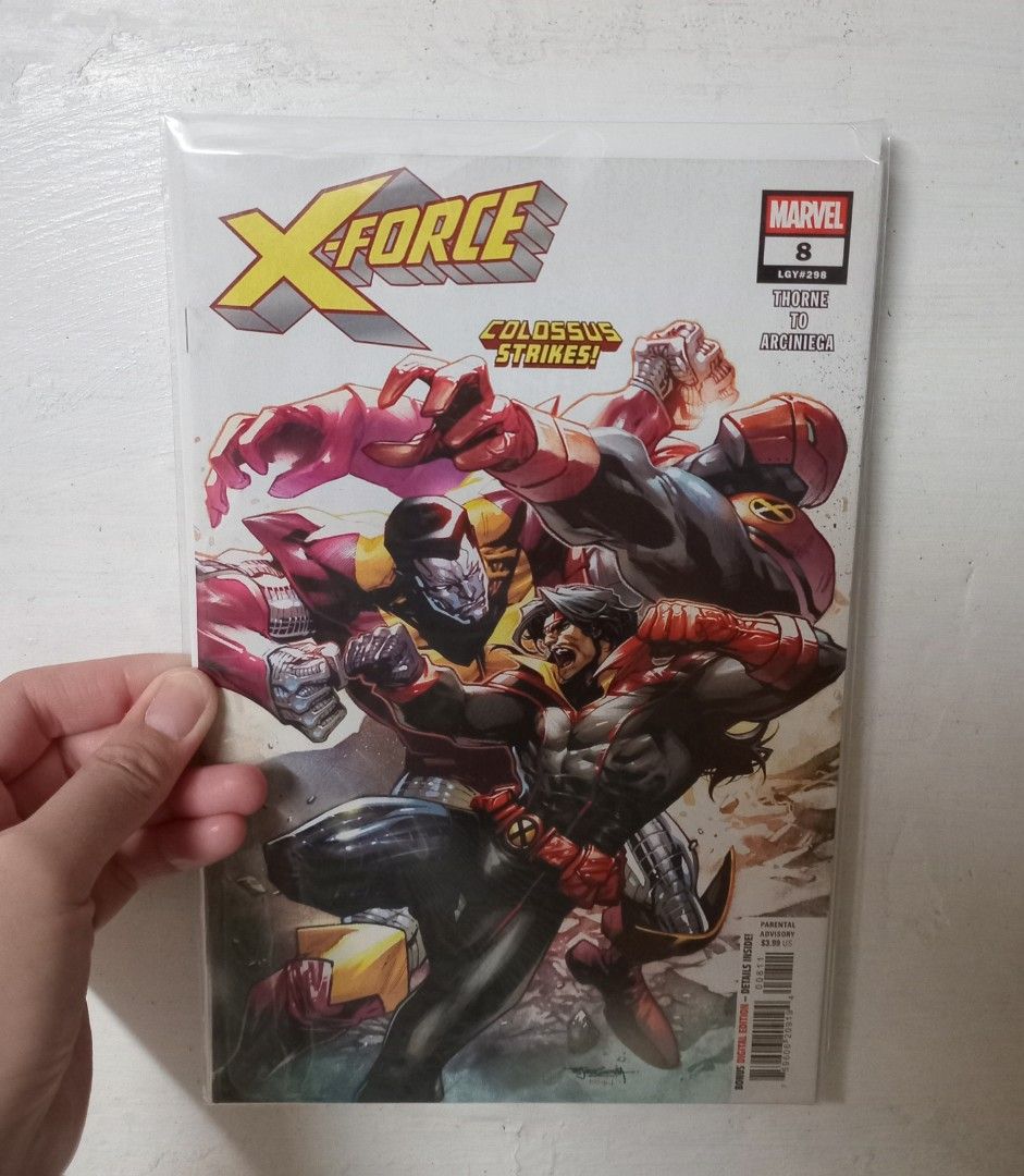 Marvel Comics X-Force Colossus Strikes! Issue #8 (with bag and board) (Category: Comics & Manga) located in Binan City. Submitted by elf.0000 (Listing ID 1471071473, Image 1). Description: Marvel Comics X-Force Colossus Strikes! Issue #8 (with bag and board) Thorne to Arciniega Guaranteed Authentic 🇨🇦 Please manage your expectations as the item is Preloved Expect signs of usage Not recommended for Mint Collectors Payment via gcash or maya Shipp