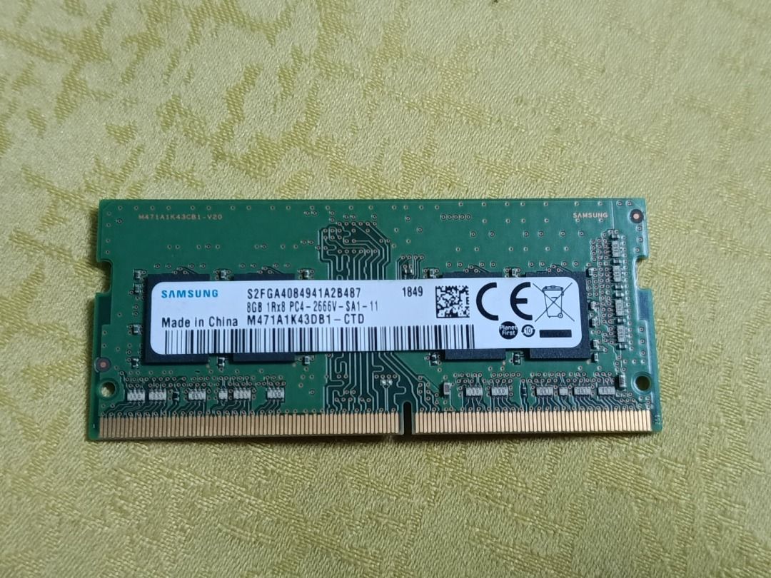 memory laptop 8gb 2666mhz (Category: Computer Parts) located in Quezon City. Submitted by carou85958 (Listing ID 1471084816, Image 1). Description: 100% good working 100% no issue prize p1500 17 ibp road batasan hills qc.