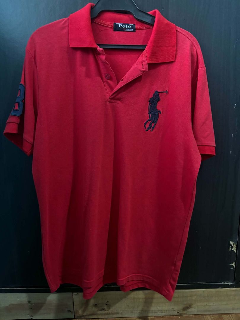 men's red polo shirt (pre loved) (Category: Tshirts & Polo Shirts ) located in Binangonan. Submitted by rheibns (Listing ID 1471024464, Image 1). Description: item: red polo shirt brand: polo size: xl on tag condition: good, been used but no flaws upon checking location: binangonan, rizal mode of payment: gcash, payment first mode of delivery: j&t, sf paid by buyer shipping during weekdays only active hours: 10am-8pm if you have other questions, 