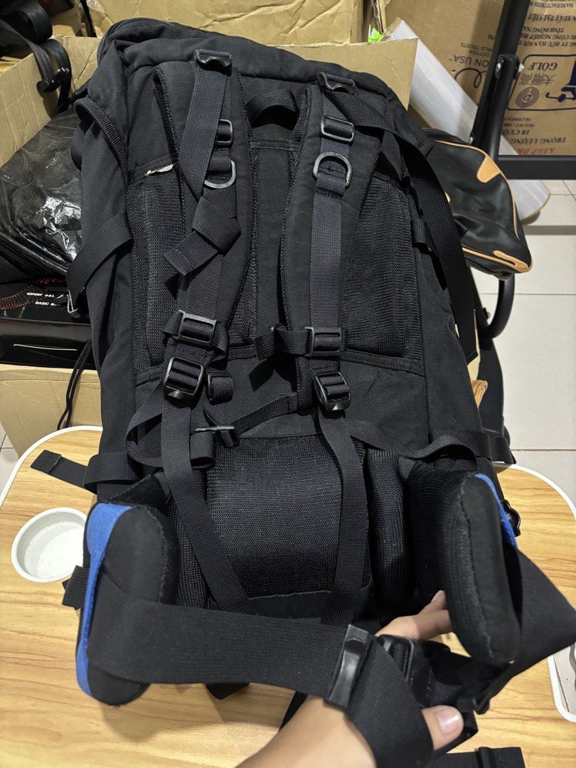 Millet Hiking Backpack 45L (Category: Hiking & Camping) located in Calamba. Submitted by alnsurplus.028 (Listing ID 1471039596, Image 3). Description: 45L Millet Hiking Backpack may kasama ng cover Issue: may stain sa loob kita sa picture Loc: Calamba, Laguna We ship nation .