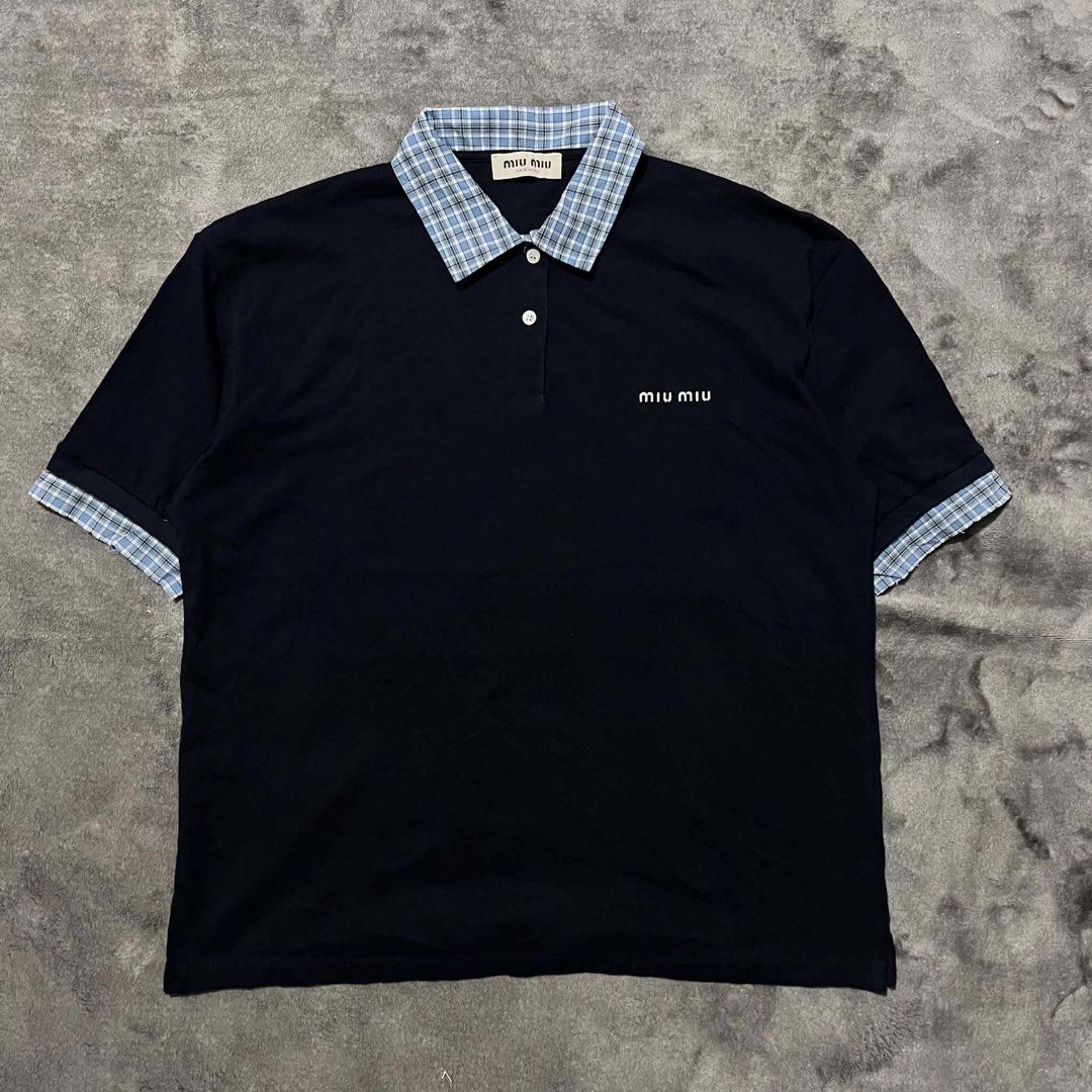 Miu-Miu Polo Shirt (Category: Tshirts & Polo Shirts ) located in Cagayan de Oro. Submitted by montresor.ph (Listing ID 1470977516, Image 1). Description: Condition: As new Width: 23 Length: 27 Color rate: 9.8/10 Price: 1,500.
