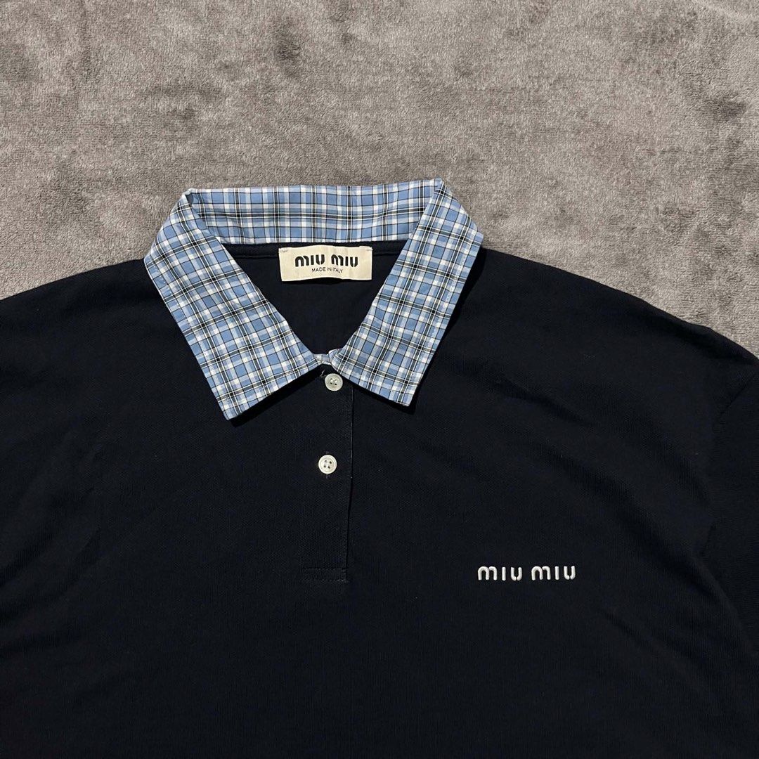 Miu-Miu Polo Shirt (Category: Tshirts & Polo Shirts ) located in Cagayan de Oro. Submitted by montresor.ph (Listing ID 1470977516, Image 2). Description: Condition: As new Width: 23 Length: 27 Color rate: 9.8/10 Price: 1,500.