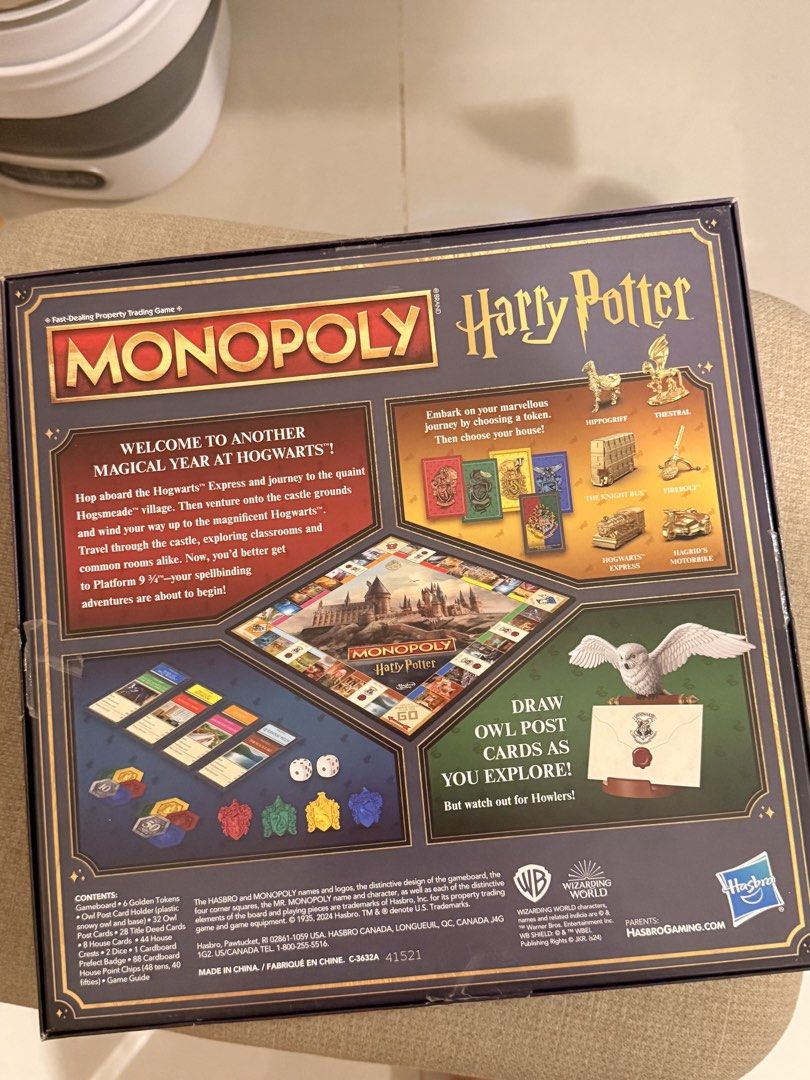 Monopoly Harry Potter Board Game (Category: Board Games & Puzzles) located in Mandaluyong City. Submitted by ohayouclub (Listing ID 1471046541, Image 3). Description: - with complete pieces - in excellent condition.