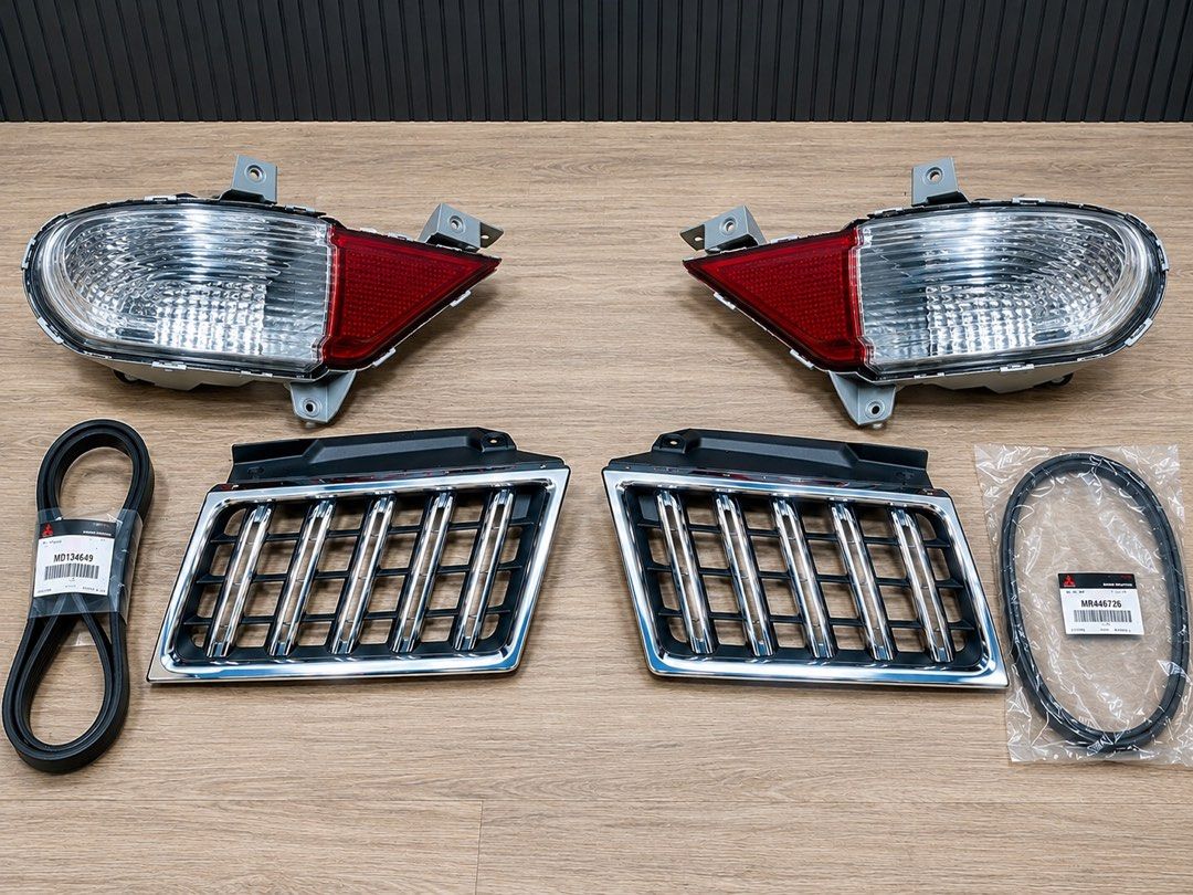 Montero Front Grill Reverse Light Aircon Belt Drive belt (Category: Body Parts and Accessories) located in Makati City. Submitted by mrkdg20 (Listing ID 1471069026, Image 1). Description: Montero Genuine Parts for Sale Brandnew Mitsubishi Aircon belt - 599 Brandnew Mitsubishi Alternator Drivebelt - 1,399 Front Grille - 1,899 Reverse light - 1,299 ‼️5K ONLY TAKE ALL ‼️.
