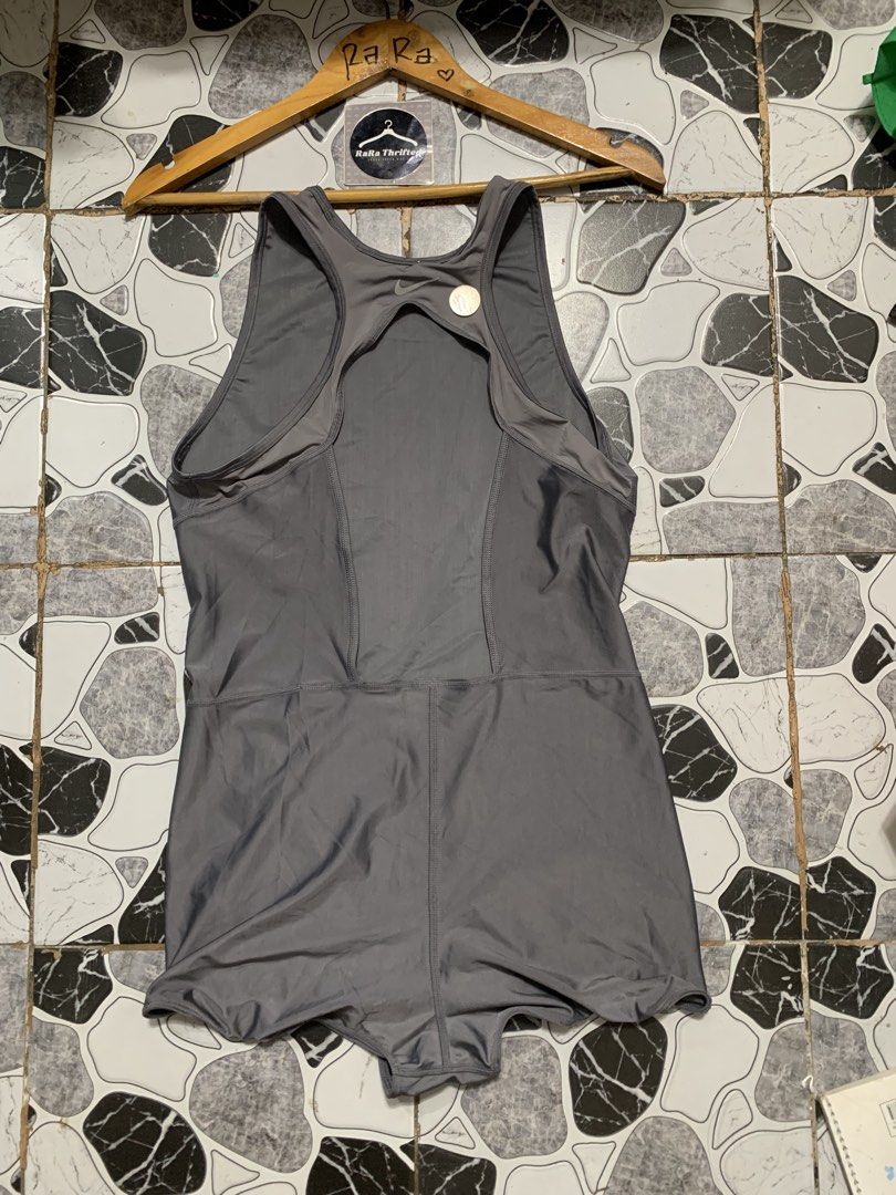 Nike | bodysuit tech / womens large (Category: Activewear) located in Cebu City. Submitted by rarathriftedcb (Listing ID 1471038492, Image 3). Description: Nike ✅ Running division Body suit 🩶 Mettalic grey silver Run , Gym , Dance & Cheer Cycling & spin .. versatile Large tag 🏷️ Reflectorize Running division Font script & Swoosh logo Front / lower 1,500pesos + sf 95 Location : cebu city Page : rara thrifted Jnt nationwide Message us 📩.