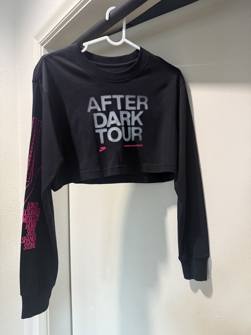 Nike After Dark Tour 2025 cropped top (Category: Activewear) located in Manila. Submitted by v2024 (Listing ID 1471019535, Image 1). Description: Small.