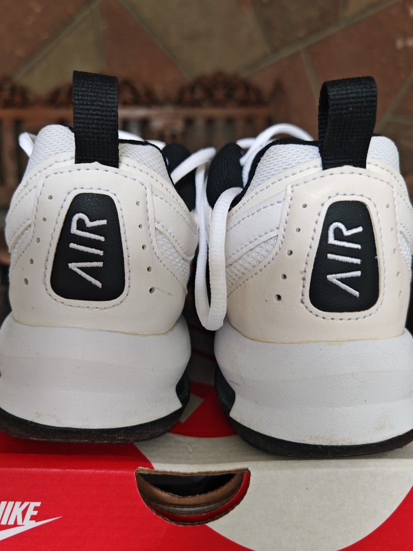 Nike Air Max AP White Black US 7.5 (Category: Sneakers) located in Paranaque City. Submitted by MLandCobyApple (Listing ID 1470941617, Image 3). Description: - Brand/Model: Nike Air Max AP (White/Black) - Size: US 7.5 / UK 6.5 / EUR 40.5 / CM 25.5 - Style Code: CU4826-100 - Materials: Mesh upper with leather overlays and iconic black swoosh - Features: Comfortable visible air unit in the sole - Condition: Brand new with original box (minor dirt o