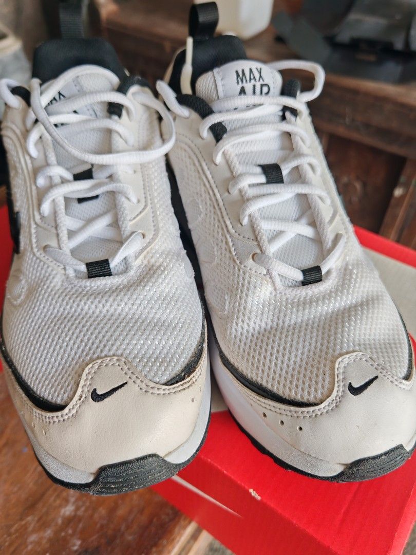 Nike Air Max AP White Black US 7.5 (Category: Sneakers) located in Paranaque City. Submitted by MLandCobyApple (Listing ID 1470941617, Image 2). Description: - Brand/Model: Nike Air Max AP (White/Black) - Size: US 7.5 / UK 6.5 / EUR 40.5 / CM 25.5 - Style Code: CU4826-100 - Materials: Mesh upper with leather overlays and iconic black swoosh - Features: Comfortable visible air unit in the sole - Condition: Brand new with original box (minor dirt o