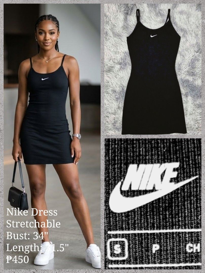 Nike Cami Dress (Category: Dresses) located in General Trias. Submitted by relove_closet8 (Listing ID 1471019173, Image 1). Description: • Washed and never used. • Stretchable fabric. • Buyer handles shipping fee and book J&T or Lalamove only. • Payment first via bank transfer or e-wallet • No cancellation/return/refund of orders. 📍Lancaster, General Trias (Weekdays) 📍Las Piñas (Saturday & Sunday).