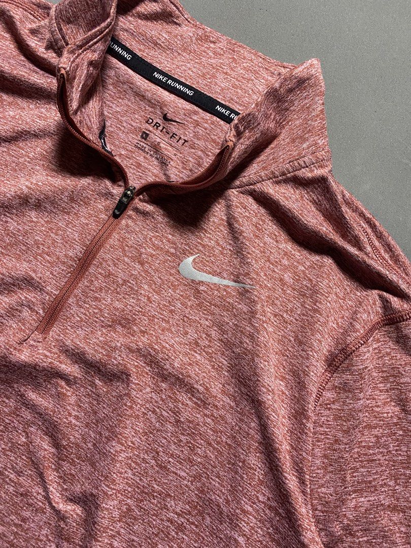 Nike Dri-Fit Half-Zip Longsleeve (Category: Activewear) located in Pasay City. Submitted by thrift.wards (Listing ID 1471041614, Image 3). Description: size: large width: 22 length: 26 no issue.