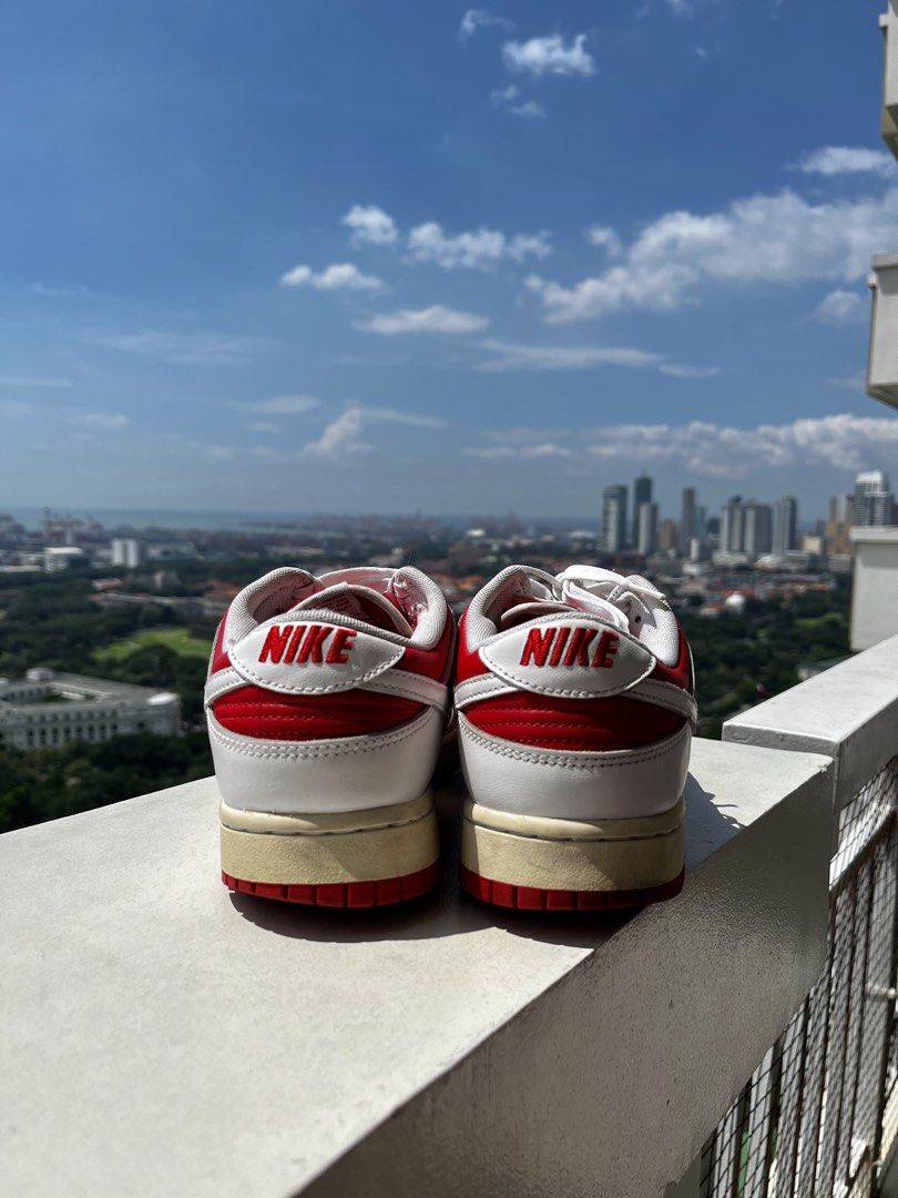 Nike Dunk Low Championship University Red US10 (Category: Sneakers) located in Manila. Submitted by pbs30 (Listing ID 1471113026, Image 3). Description: A 2020s Classic. Clean and Easy to style! - US10 - Comfy and Structurally Intact w/ Minor Scuffs and yellowing Kindly send me a DM for more details, payment and delivery. God bless!.
