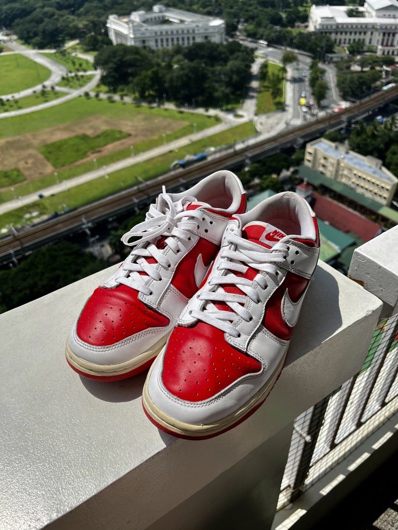 Nike Dunk Low Championship University Red US10 (Category: Sneakers) located in Manila. Submitted by pbs30 (Listing ID 1471113026, Image 2). Description: A 2020s Classic. Clean and Easy to style! - US10 - Comfy and Structurally Intact w/ Minor Scuffs and yellowing Kindly send me a DM for more details, payment and delivery. God bless!.