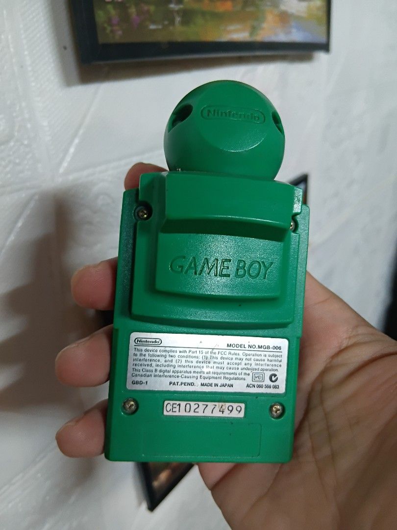 Nintendo Gameboy Camera (Category: Nintendo) located in Quezon City. Submitted by coffeeyuki56158 (Listing ID 1471013647, Image 2). Description: Nintendo Gameboy Camera Green authentic and fully goodworking , works on OG gameboy , pocket and gameboy color or modded gameboys , also works on gameboy sp , presentable good for add up to your gameboy collection upon meet ups please bring your gameboy or your gameboy sp so you can test it first too qc 