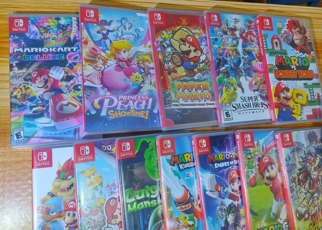 Nintendo Super Mario Games switch (Category: Nintendo) located in Quezon City. Submitted by appleusermarioz (Listing ID 1470993679, Image 2). Description: kindly Read Up , Fixed Priced no Swap Used Super Mario RPG - 1,700 Used Paper Mario Origami - 1,800 Used Luigi Mansion 3 - 1,800 Used Mariob+ Rabbids Kingdom battle-1,500 Used Mario + Rabbids Spark Hope- 1,400 Used Mario Golf super rush - 1,800 Used Mario Strikers battle league - 1,999 Used Mar
