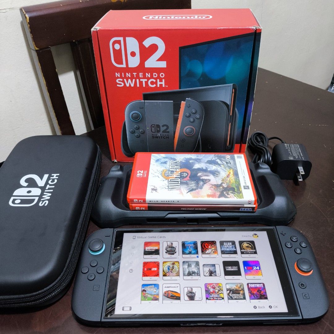 Nintendo Switch 2 with digital games (Category: Nintendo) located in Manila. Submitted by kmswitchhubph (Listing ID 1471016220, Image 1). Description: FOR SALE NINTENDO SWITCH 2 WITH DIGITAL GAMES | 256GB STORAGE Price: 28,500 ✨ CONDITION • Good as New • Well-maintained • Clean unit • Barely used • No issues / fully working • Some accessories remain untouched • Feels like buying a brand-new unit 📦 PACKAGE INCLUDES • Original Nintendo Switch 2 bo