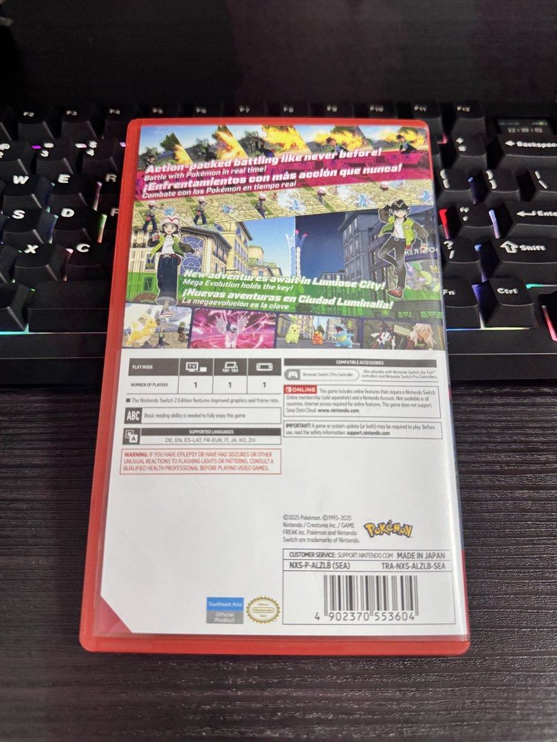 Nintendo Switch Game (Category: Nintendo) located in Navotas City. Submitted by emembravocastillo (Listing ID 1470985781, Image 3). Description: FOR SALE ONLY PO NO TO TRADE (NINTENDO SWITCH 2 GAME POKEMON LEGENDS Z-A) Mint condition and no issue po all working po yan wala po gasgas and dent. 2K fixed po. (PWEDE MEET UP OR PICK UP SA MALALAPIT).