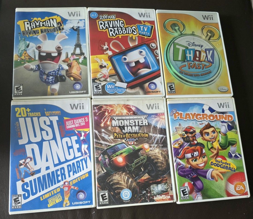 Nintendo Wii Games Bundle - Rayman Just Dance Shrek, Video Gaming ...