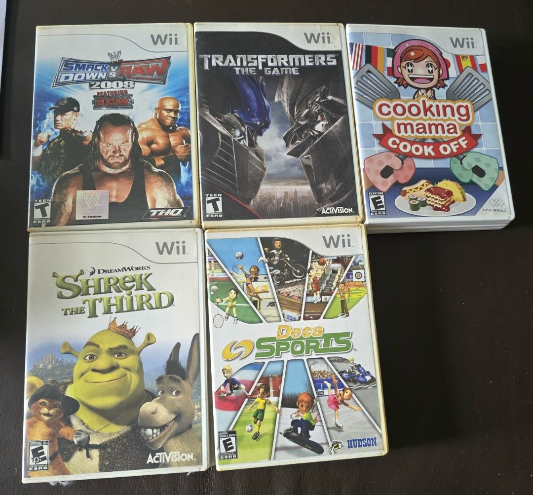 Nintendo Wii Games Bundle - Rayman Just Dance Shrek, Video Gaming ...
