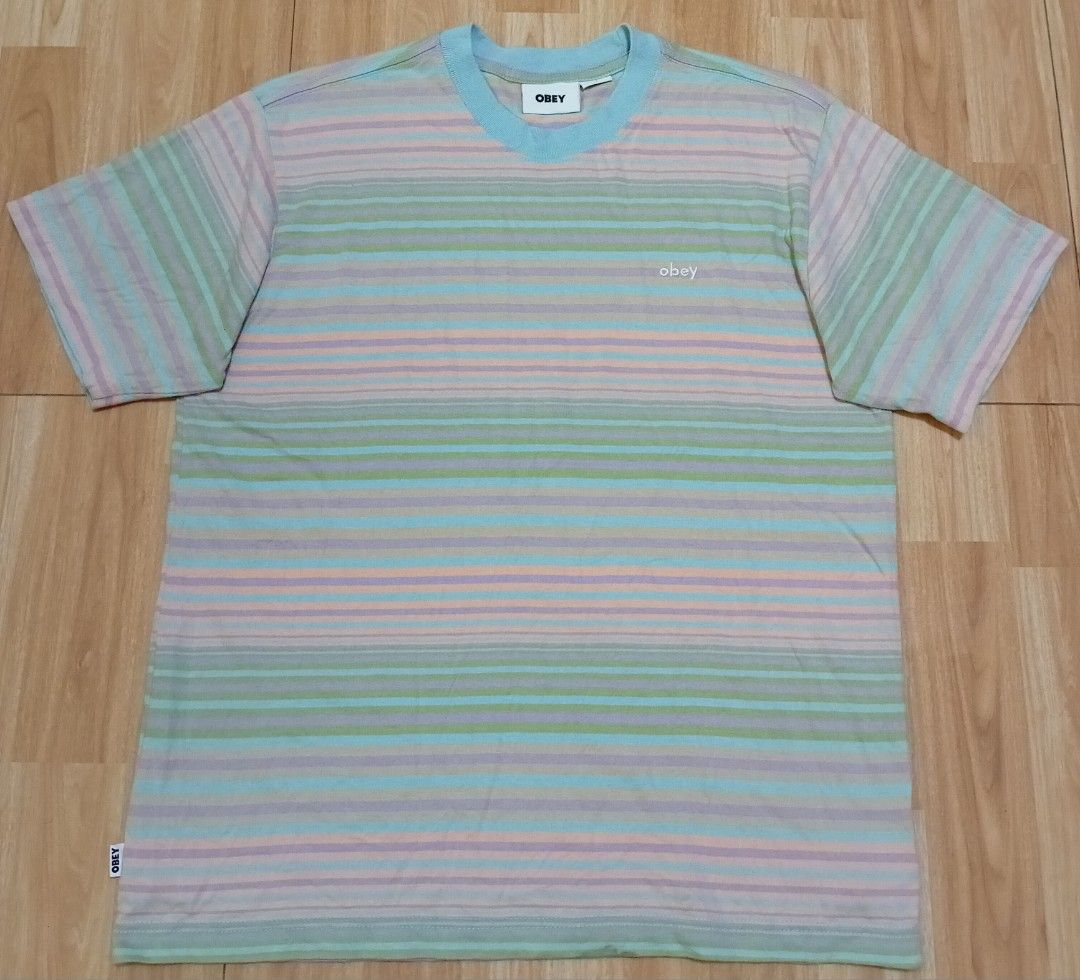 OBEY BREAK SHORT SLEEVE T-SHIRT (Category: Activewear) located in Lingayen. Submitted by prince-cacatian (Listing ID 1471058943, Image 1). Description: Dimes: W20 L26 Good condition No issue Color rate 10-10.