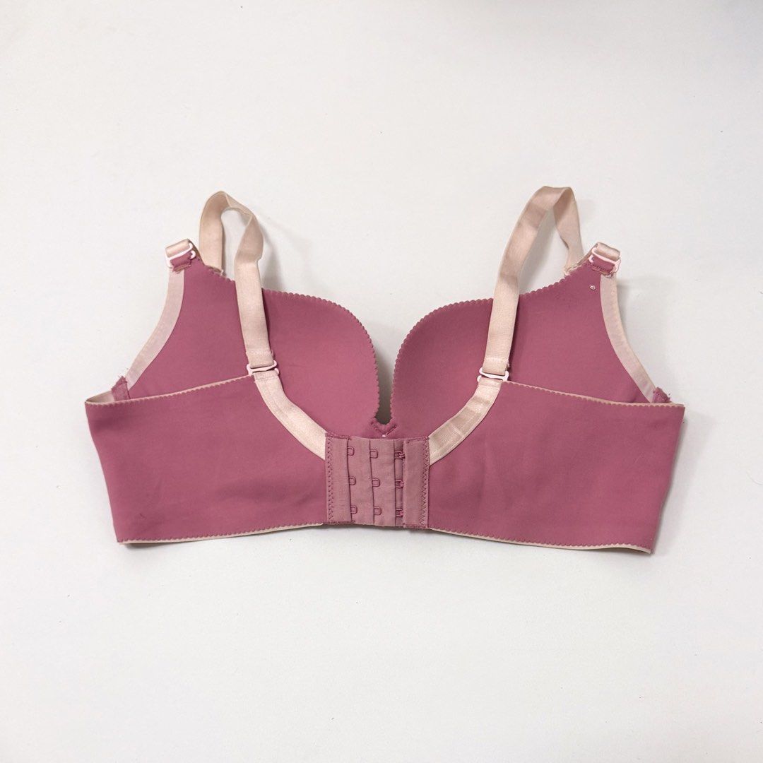 Old Rose Wireless Push-up Bra [36B] (Category: Undergarments & Loungewear) located in Malabon City. Submitted by k_intimates (Listing ID 1471102231, Image 3). Description: Details: • Size 36B / wireless / push-up • No issues. Need wash only. • Old rose colored wireless push-up bra featuring molded foam cups, a small front bow accent and flower embroidery..