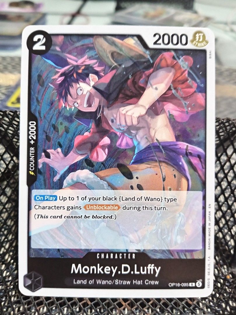 One piece : monkey D. Luffy cards (Category: Raw Singles) located in Pasig City. Submitted by redkaye (Listing ID 1470958149, Image 3). Description: * for sale : Monkey D. Luffy cards set * Take all for 1.2k (5 cards) * item location : Pasig city * Payment first (Gcash).