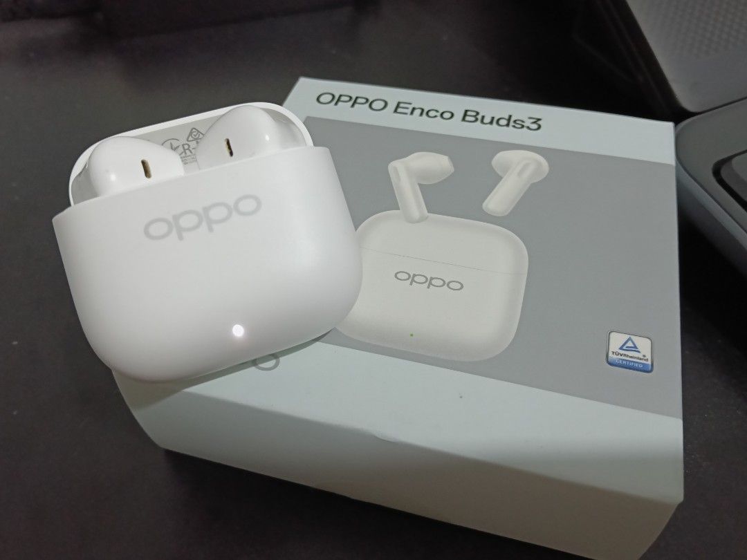 OPPO Enco Buds3 (Category: Earphones) located in Santa Maria. Submitted by styles_p1 (Listing ID 1471054005, Image 3). Description: Oppo Enco Buds3 99% condition, slightly used complete wireless headset, charging case, box & manual rfs: cash, excess buds dop: sep 2026 loc is santa maria, bulacan (i'm ok with meet-ups for nearby areas only, and depends on my availability) .