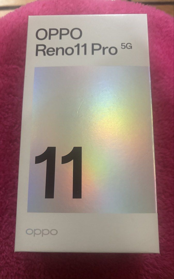 Oppo Reno11 Pro 5G (Category: OPPO) located in Las Pinas. Submitted by mom_eli (Listing ID 1470992662, Image 1). Description: - Brand/Model: Oppo Reno11 Pro 5G (CPH2607) - Storage: 512GB large capacity - Condition: Pre-loved, well-maintained (7/10) - Battery Health: 89% with smart charging features - Software: Updated ColorOS - Inclusions: Original box, fast charger, USB cable, and protective phone case.