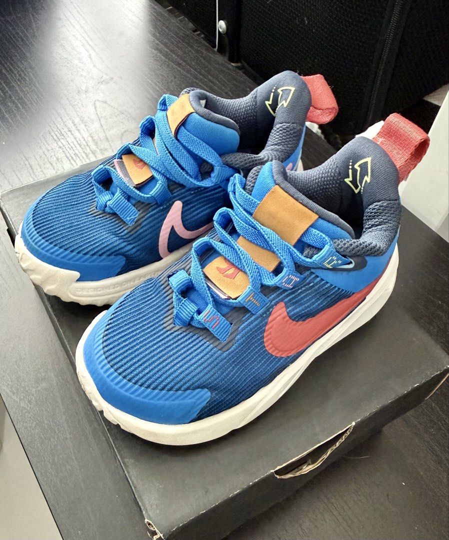Original Nike Star Runner toddler sneakers (Category: Babies & Kids Fashion) located in Caloocan City. Submitted by jjvill (Listing ID 1470950697, Image 1). Description: Brand: Nike toddler sneakers Size: US 7C, UK 6.5, EUR 23.5 Easy pull tabs at the heel Original, bought at Nike store Used twice only, still in good condition.