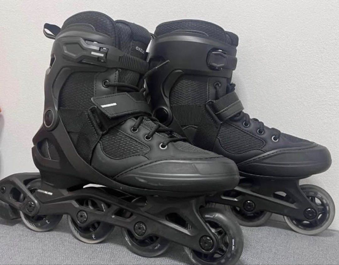 Oxelo Inline-Skates Fit100 (Category: Other Sports Equipment and Supplies) located in Makati City. Submitted by dorinalizza (Listing ID 1470986487, Image 2). Description: Oxelo Inline Skates Fit100 Size:42 Helmet-L 3 set Safety Gear-XL Bought in Decathlon Singapore 2-3times lang nagamit..