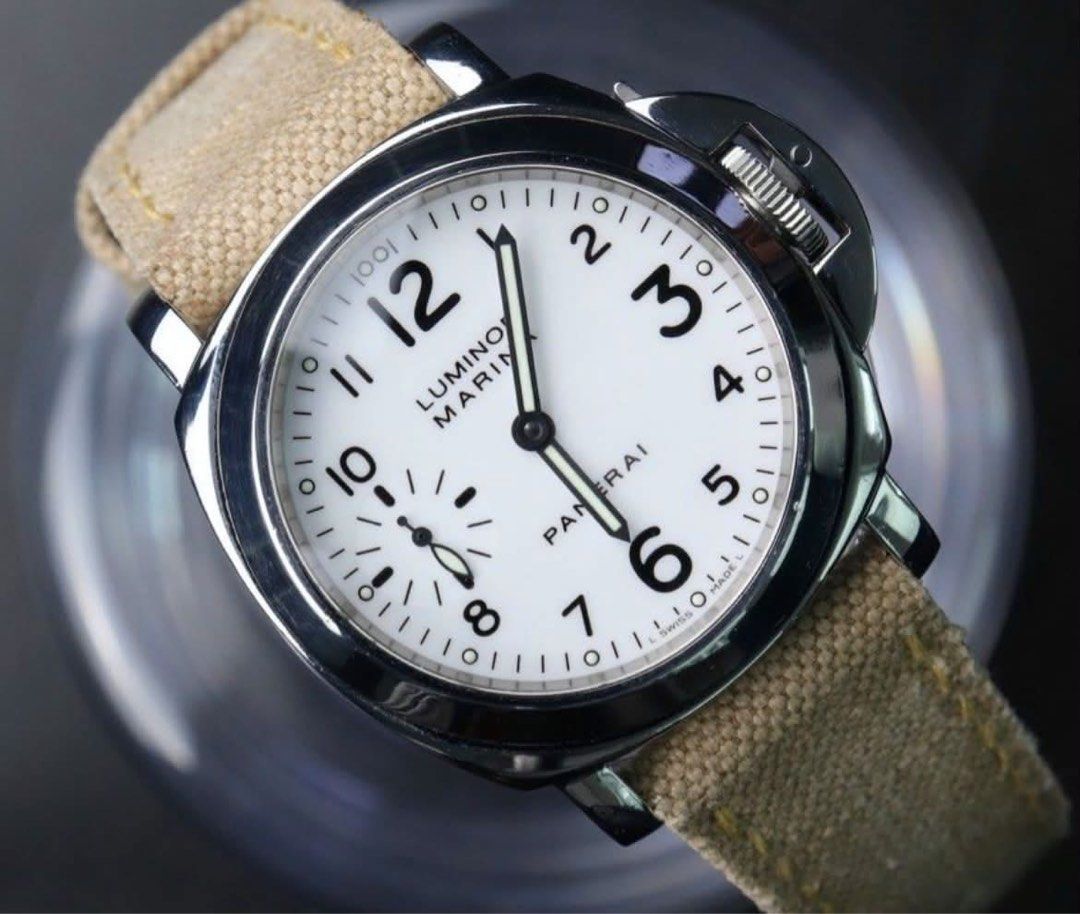 Panerai Luminor Marina 113 white dial (Category: Luxury Watches) located in Manila. Submitted by watchguyph (Listing ID 1470999507, Image 1). Description: For sale 220k Panerai Luminor Marina 113 Rare whire dial Open case back Full set 44mm Condition 9.8/10 Pm for inquiries .