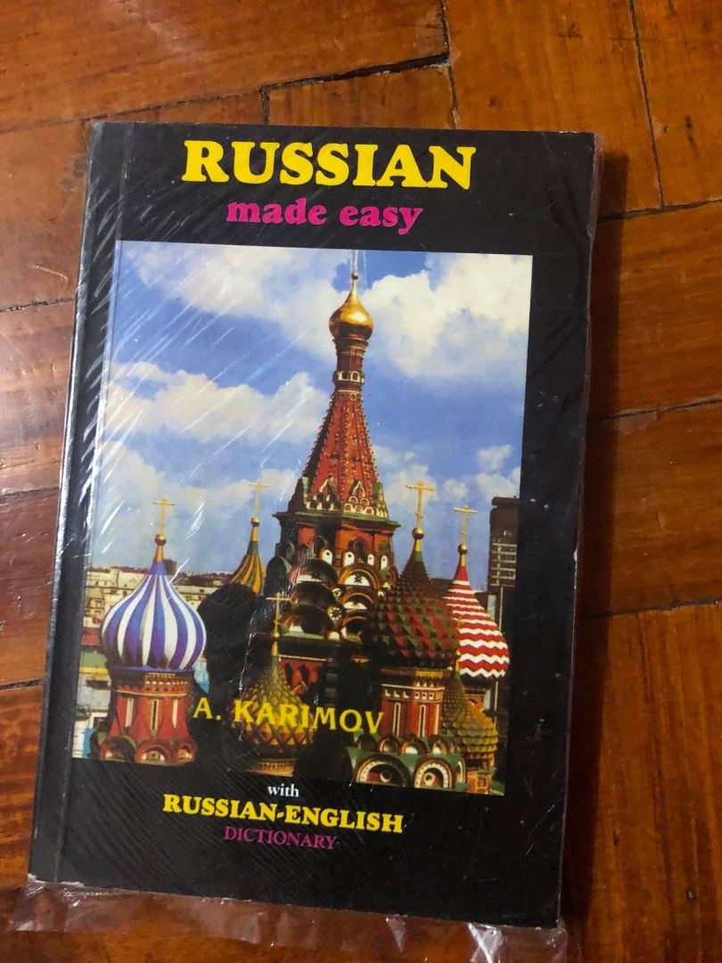 [PB] Russian Made Easy by A. Karimov (Category: Storybooks) located in San Juan City. Submitted by ttanmien (Listing ID 1471053413, Image 2). Description: ⚜️✨⚜️✨⚜️✨⚜️✨⚜️✨⚜️ 💁🏻‍♀️SELLING PRICE: ₱100 💁🏻‍♀️Book Genre: NonFiction, Reference, education, foreign language self study, dictionary 💁🏻‍♀️Book insight: Features: Includes a Russian-English dictionary and basic conversational guidance without heavy complex alphabet 💁🏻‍♀️Other details: •